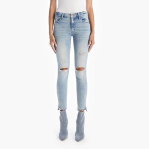 MOTHER Denim The Looker Step Fray in Cut Flowers